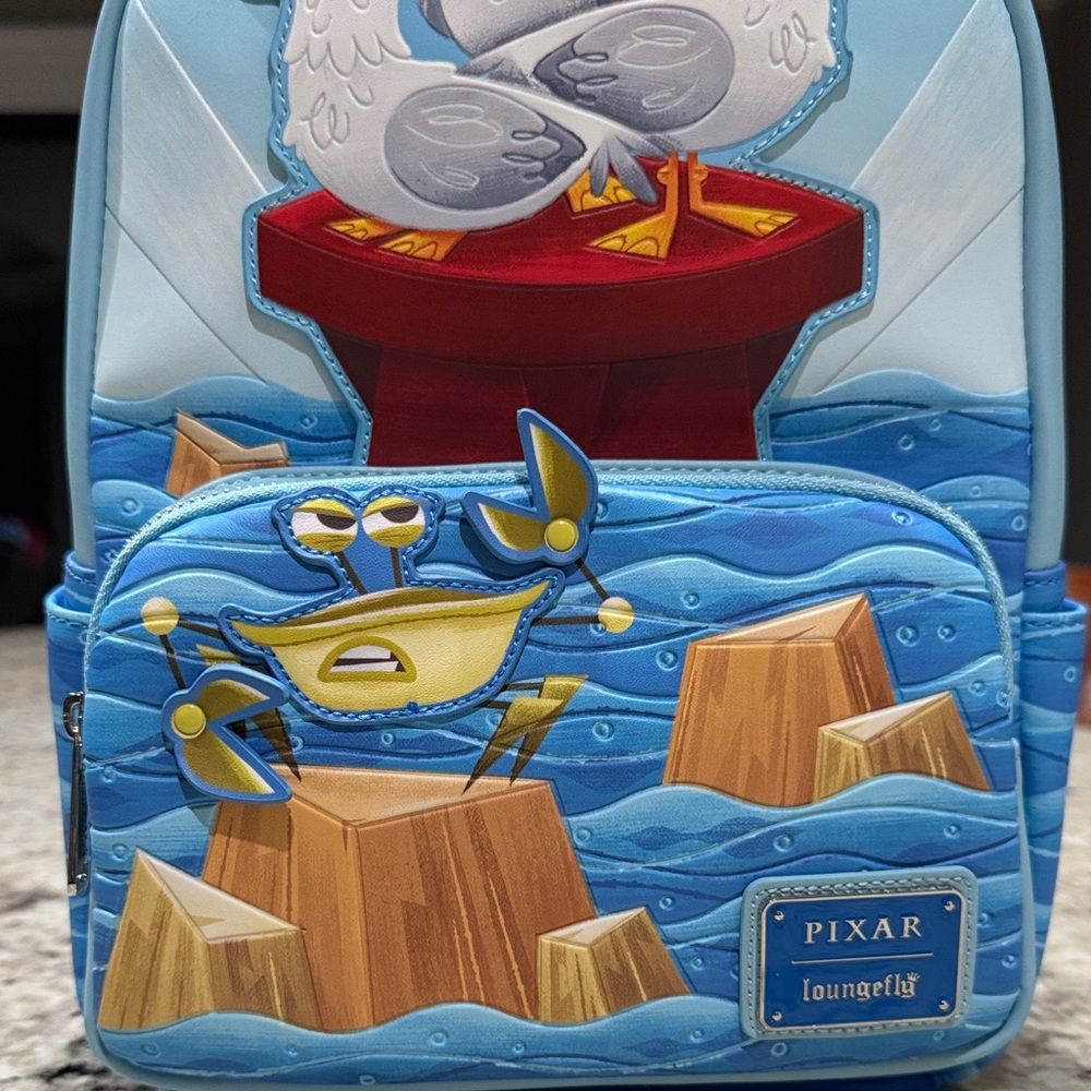 Disney Pixar Loungefly Finding Nemo Talking Seagulls Mine Mine Mine Backpack NWT - Picture 7 of 10